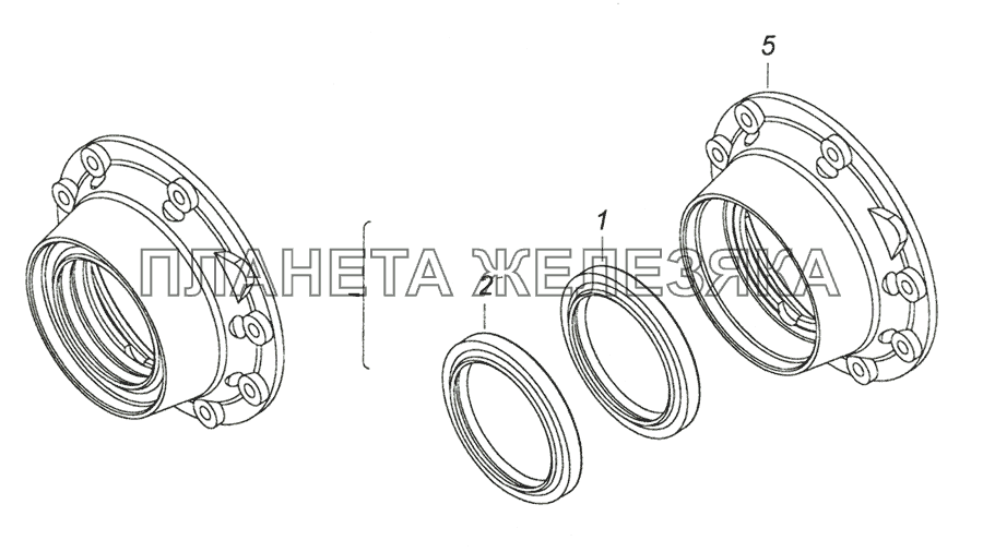 6522-2302050 Крышка подшипника КамАЗ-6520 (Euro-2, 3)